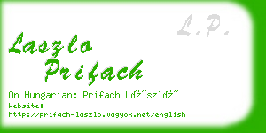 laszlo prifach business card